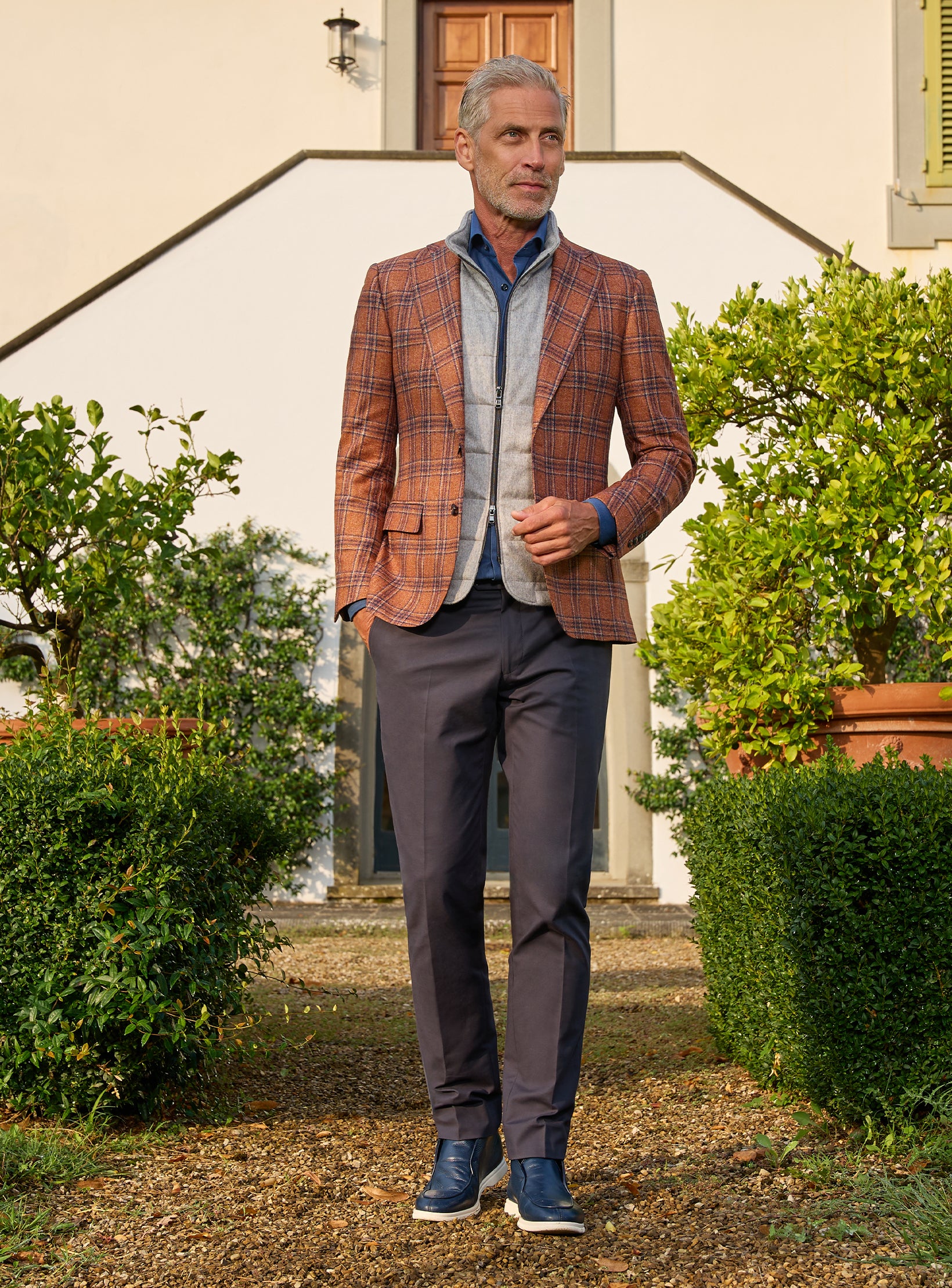 Refined Jacket In Wool, Silk & Linen