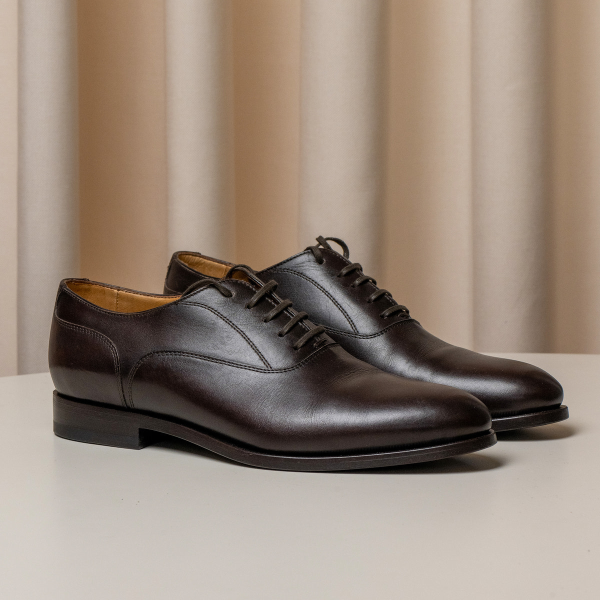 Consiglieri: dark brown lace-up Oxford shoes with a smooth finish