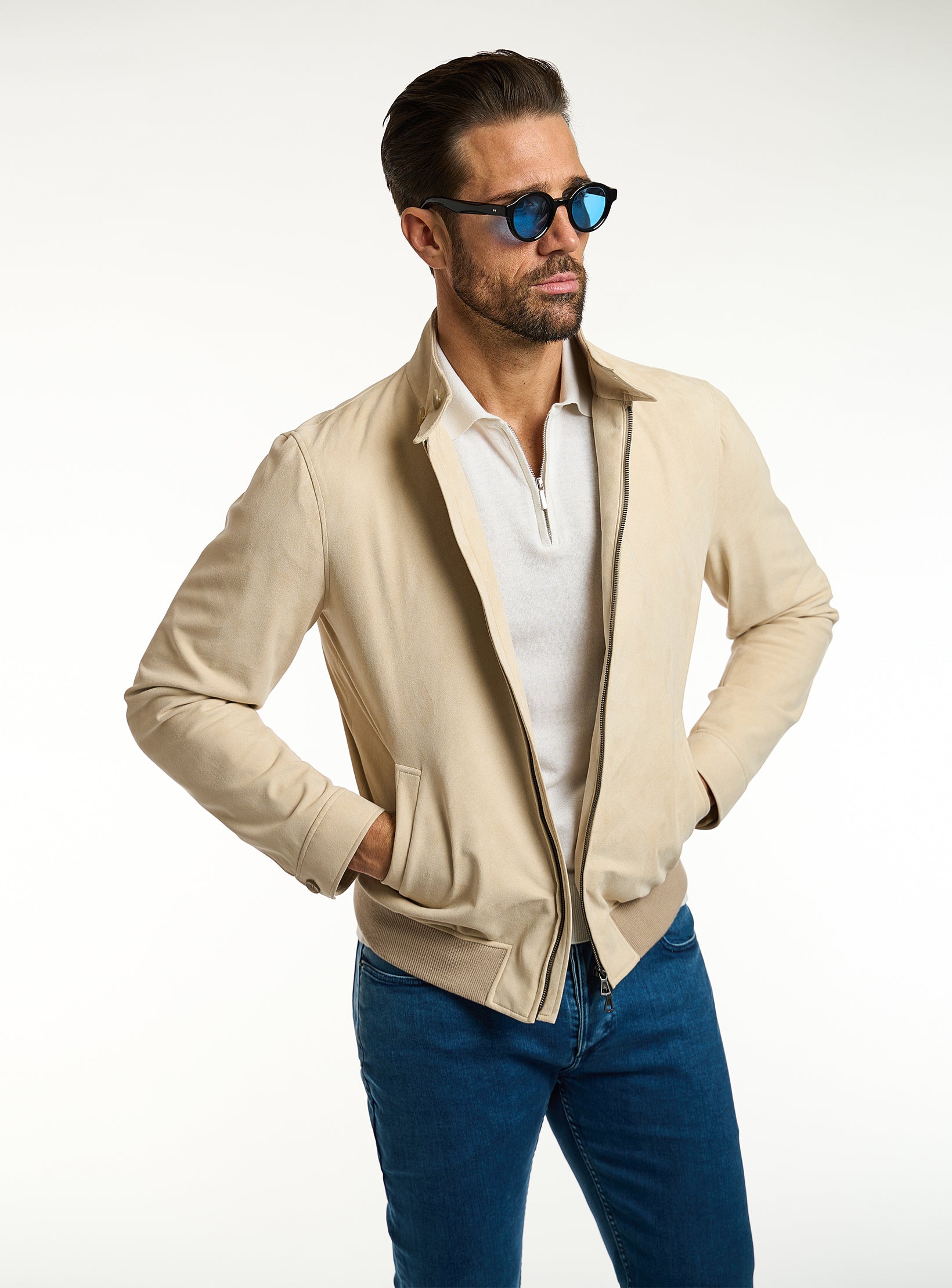 Alcantara Luxe Bomber Jacket