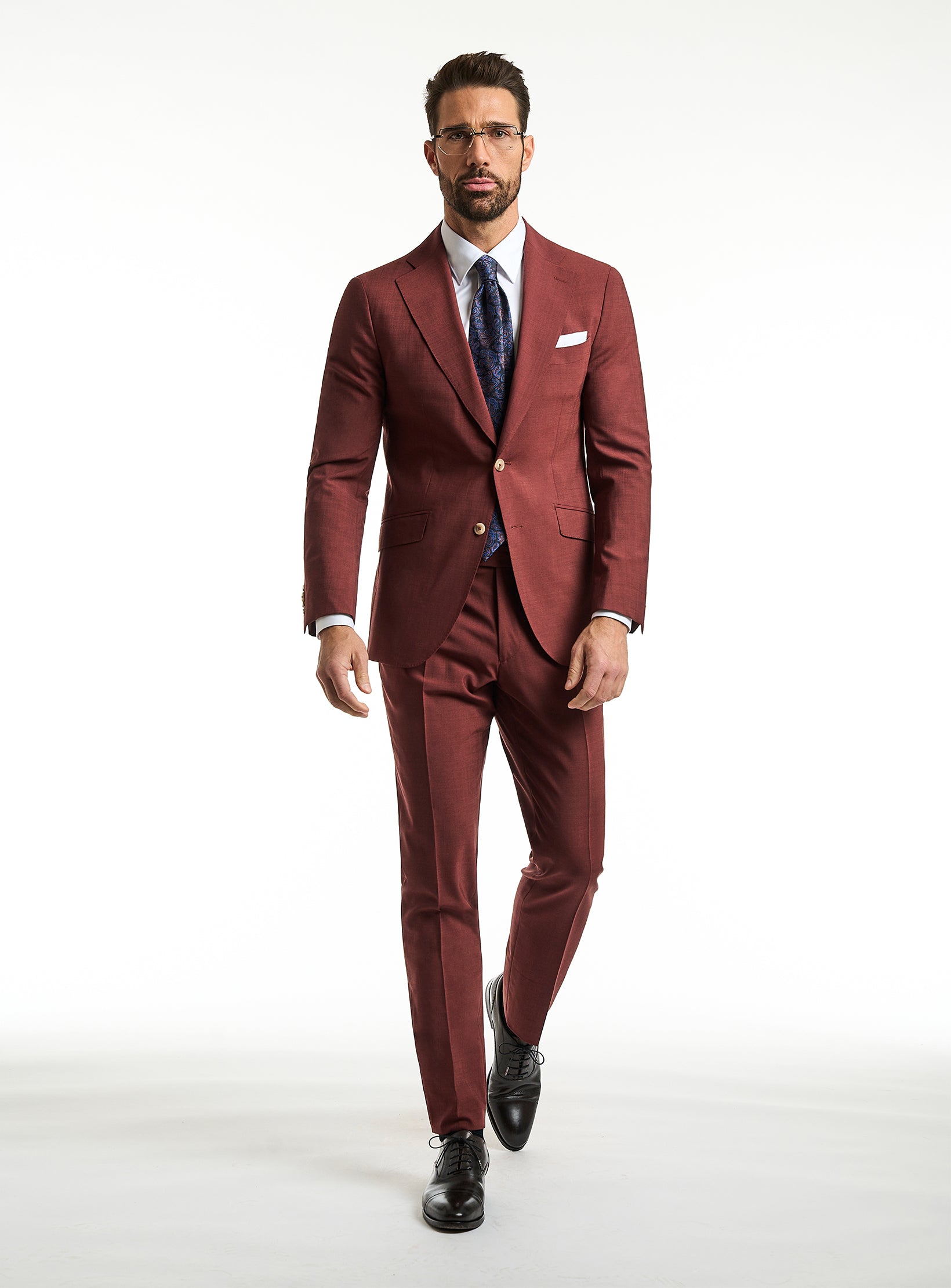 The Burgundy Brilliance Suit