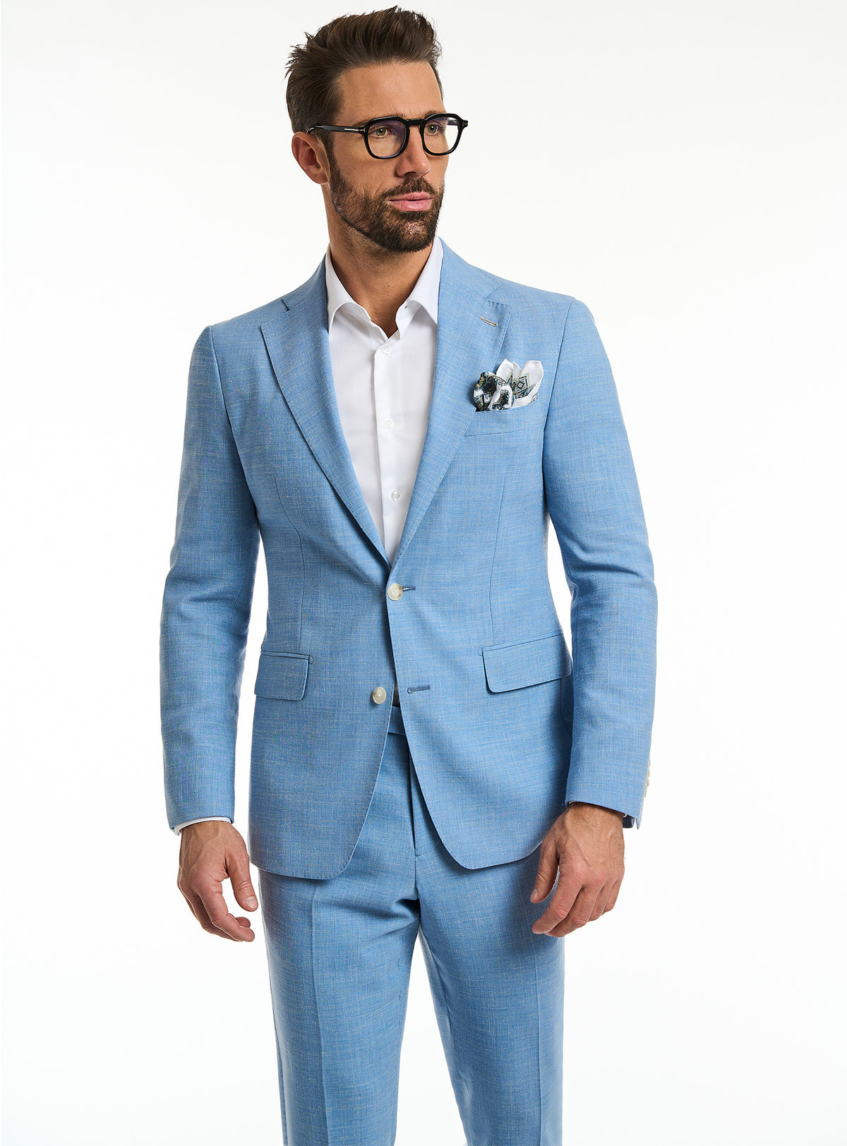 Consiglieri Venetia Chic: light blue suit with a white shirt