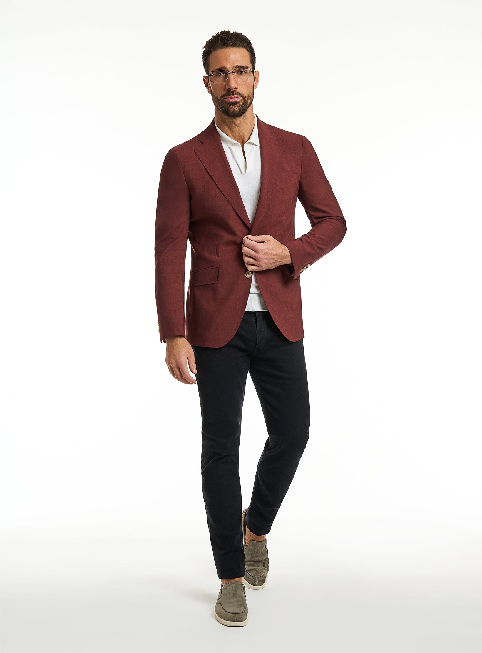 The Burgundy Brilliance Suit