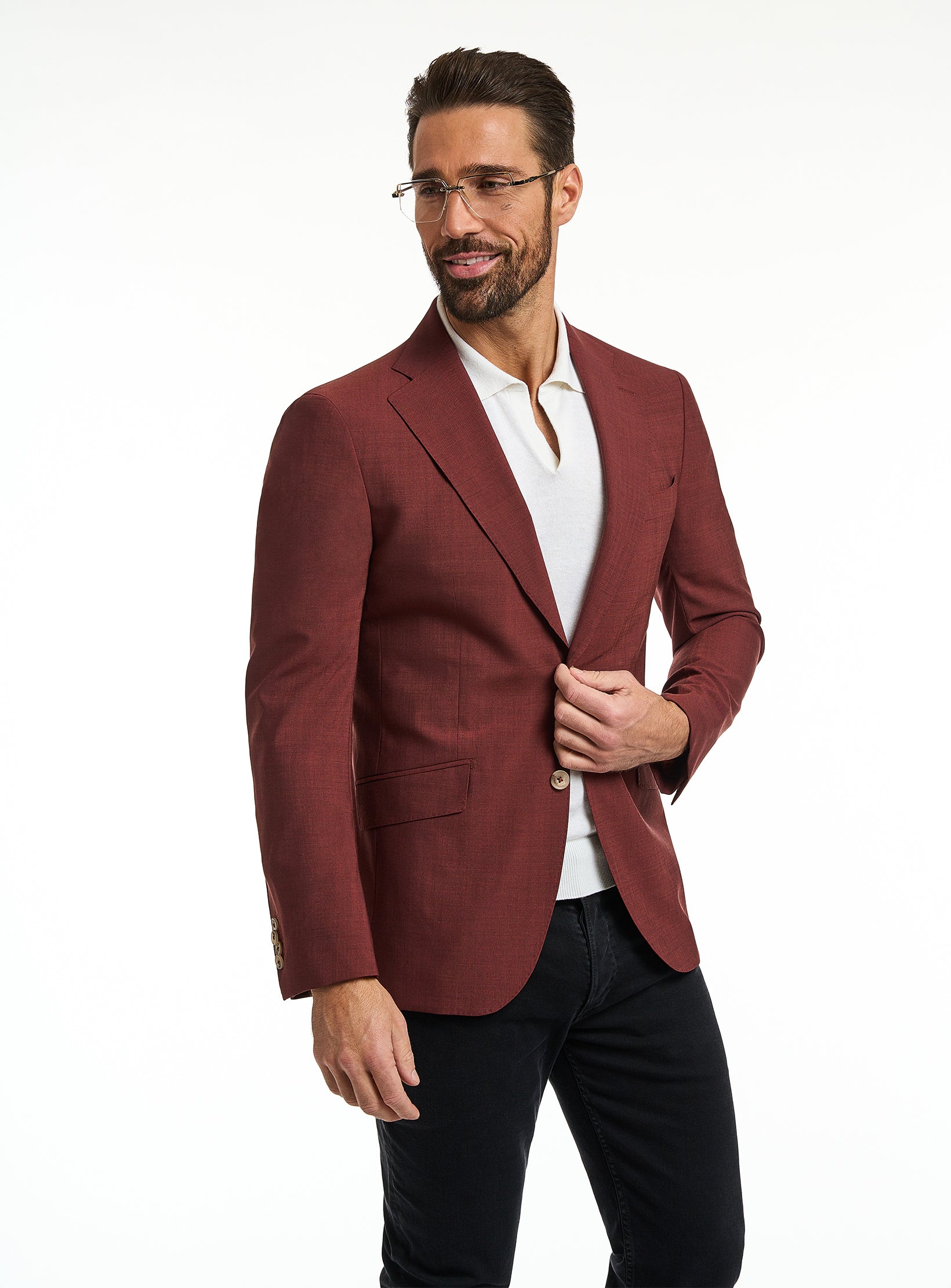 The Burgundy Brilliance Suit