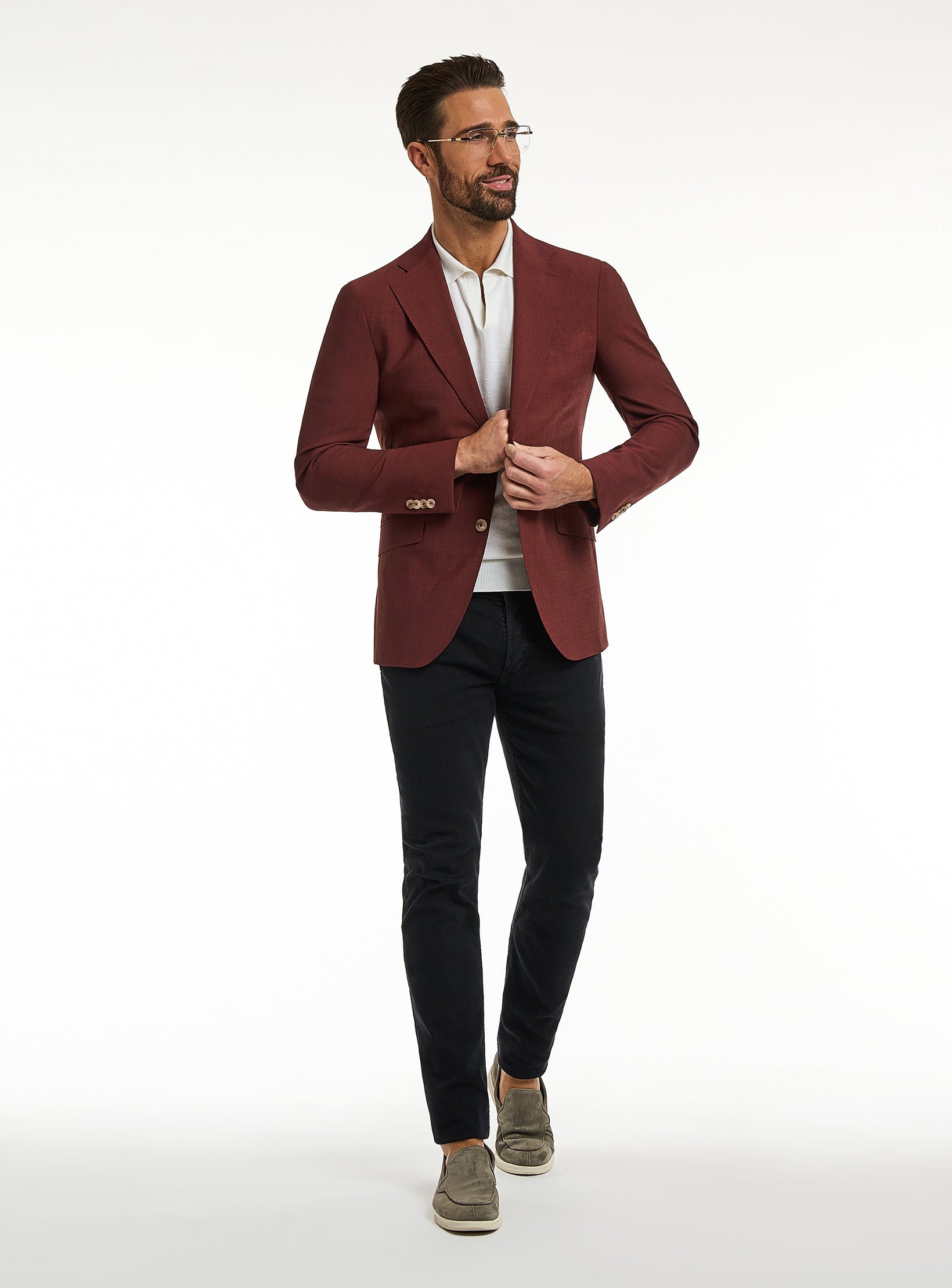 The Burgundy Brilliance Suit