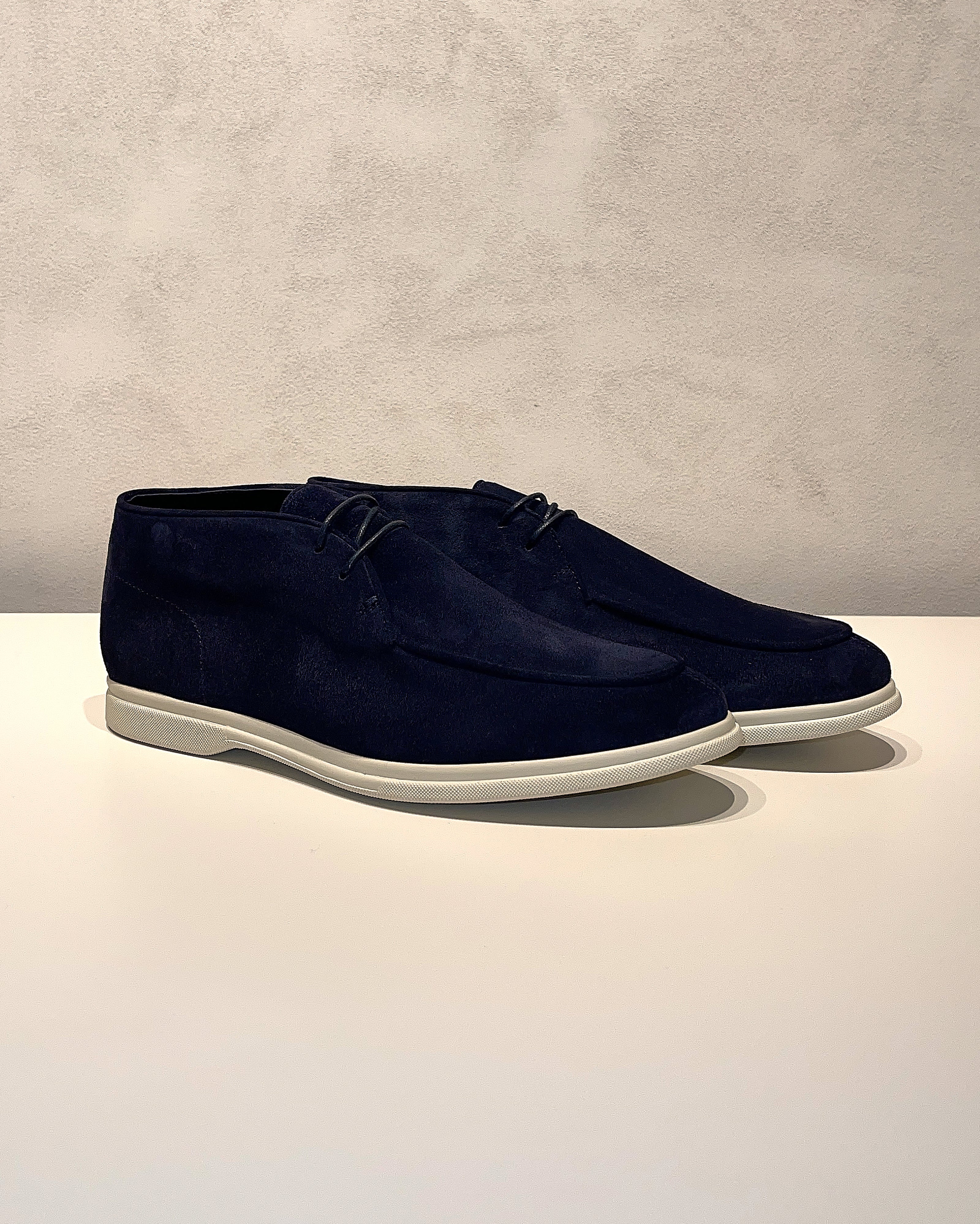 Navy Blue Suede Allure City Loafers