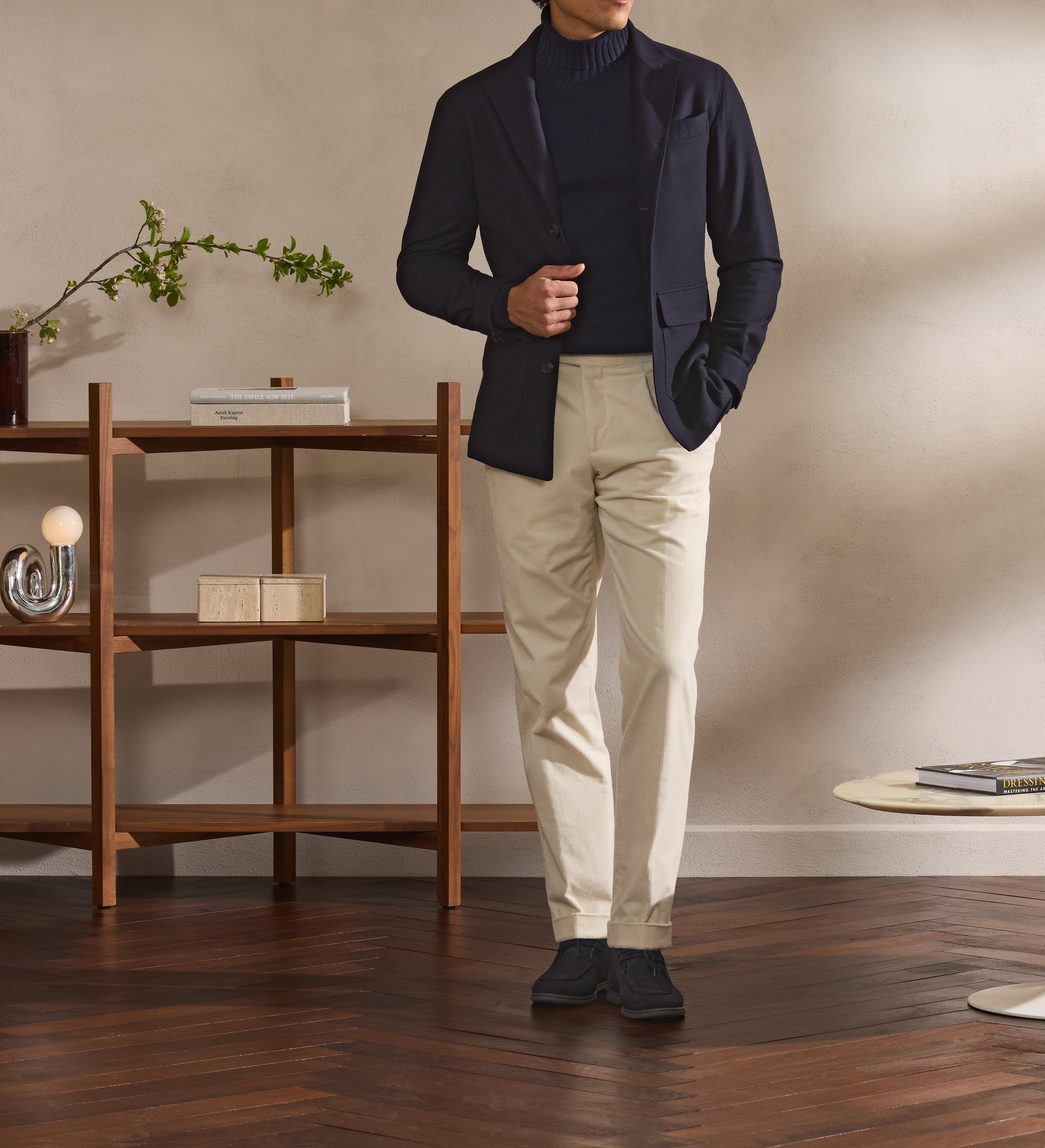 Navy, reinterpreted at ease — from formal to effortless.