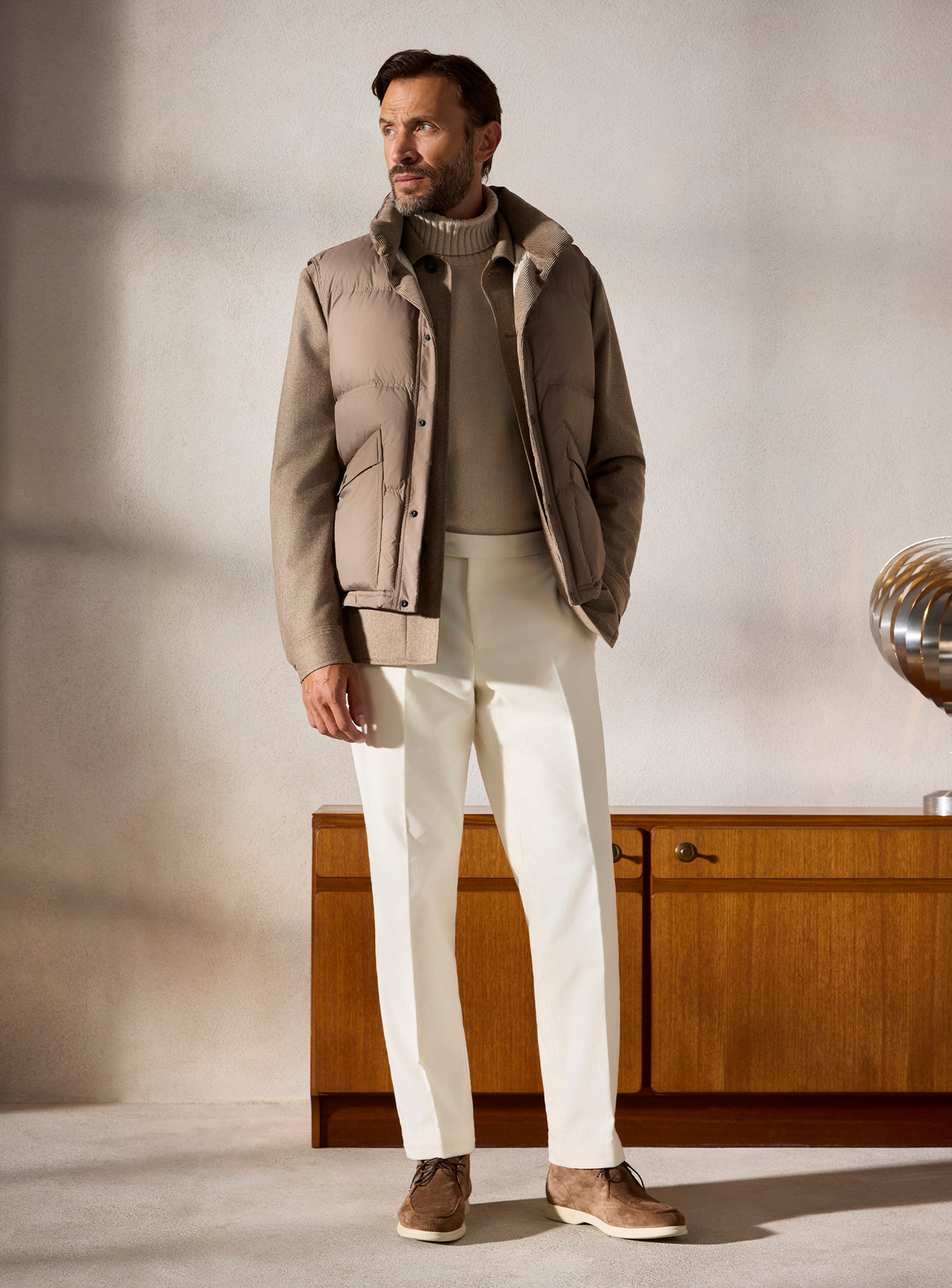 The Taupe Quilted Gilet