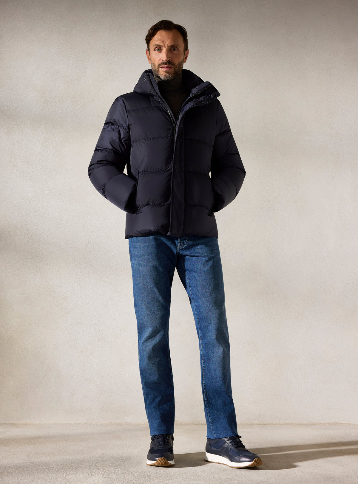 The Navy Hooded Jacket