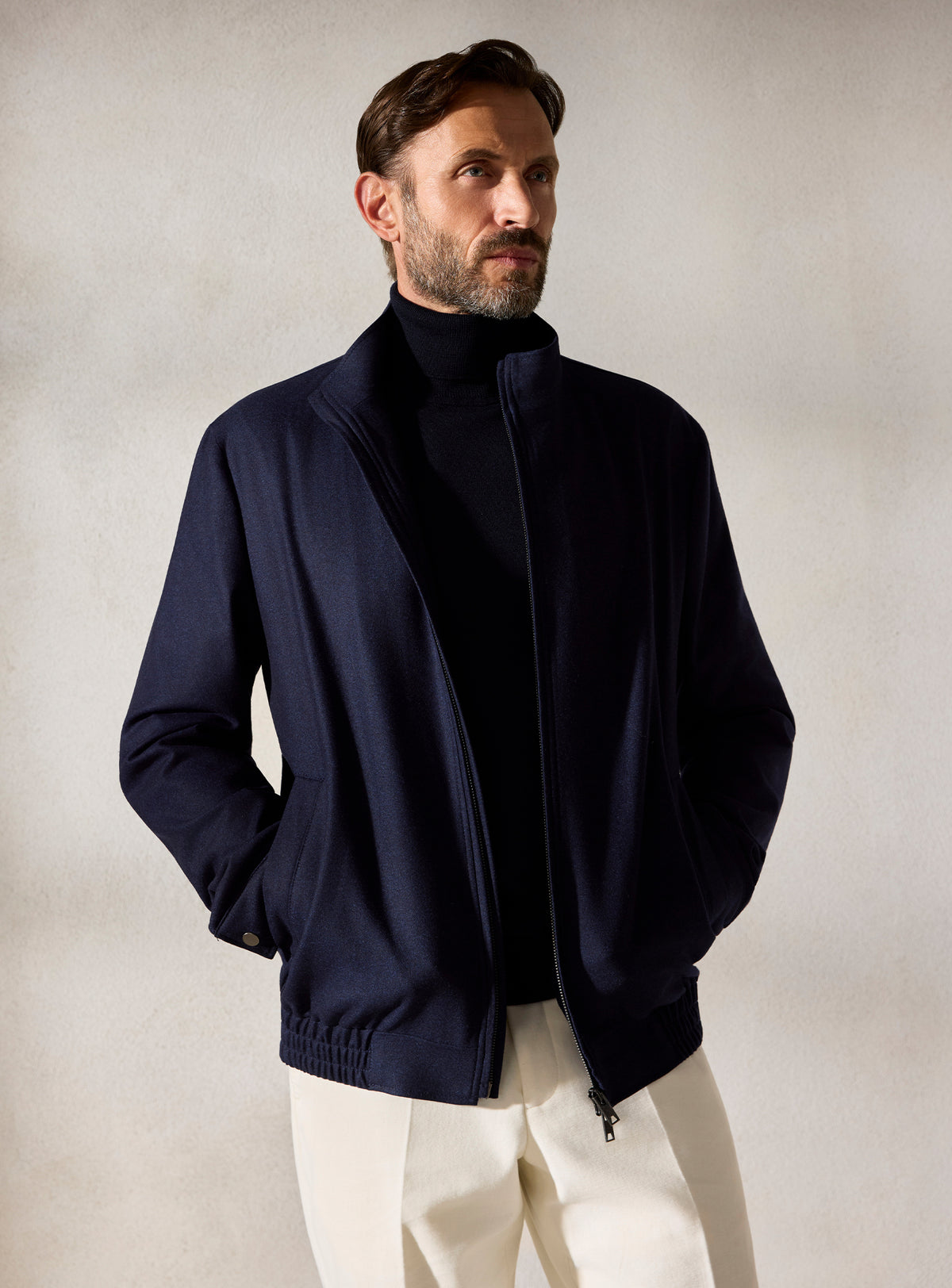 The Navy Zip Blouson