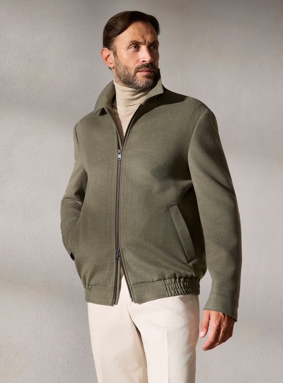 The Olive Zip Blouson