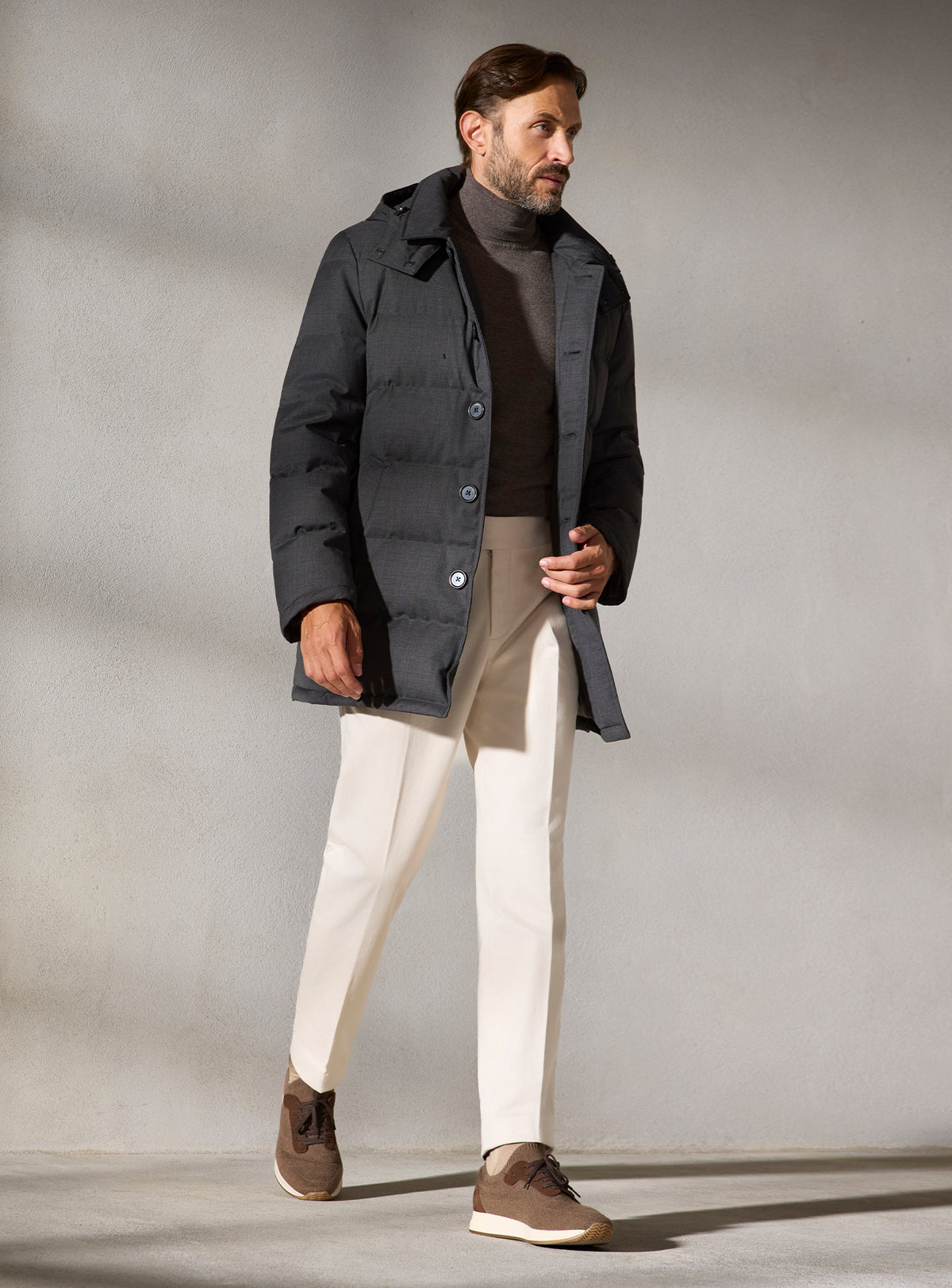 The Charcoal Quilted Parka