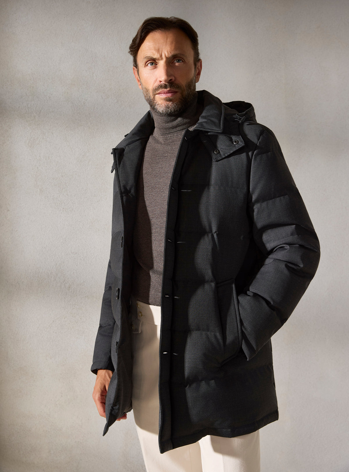 The Charcoal Quilted Parka