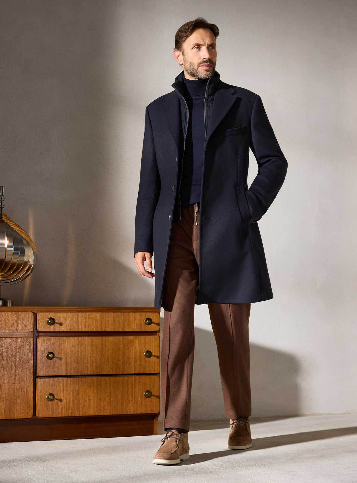 The Cobalt Collar Coat