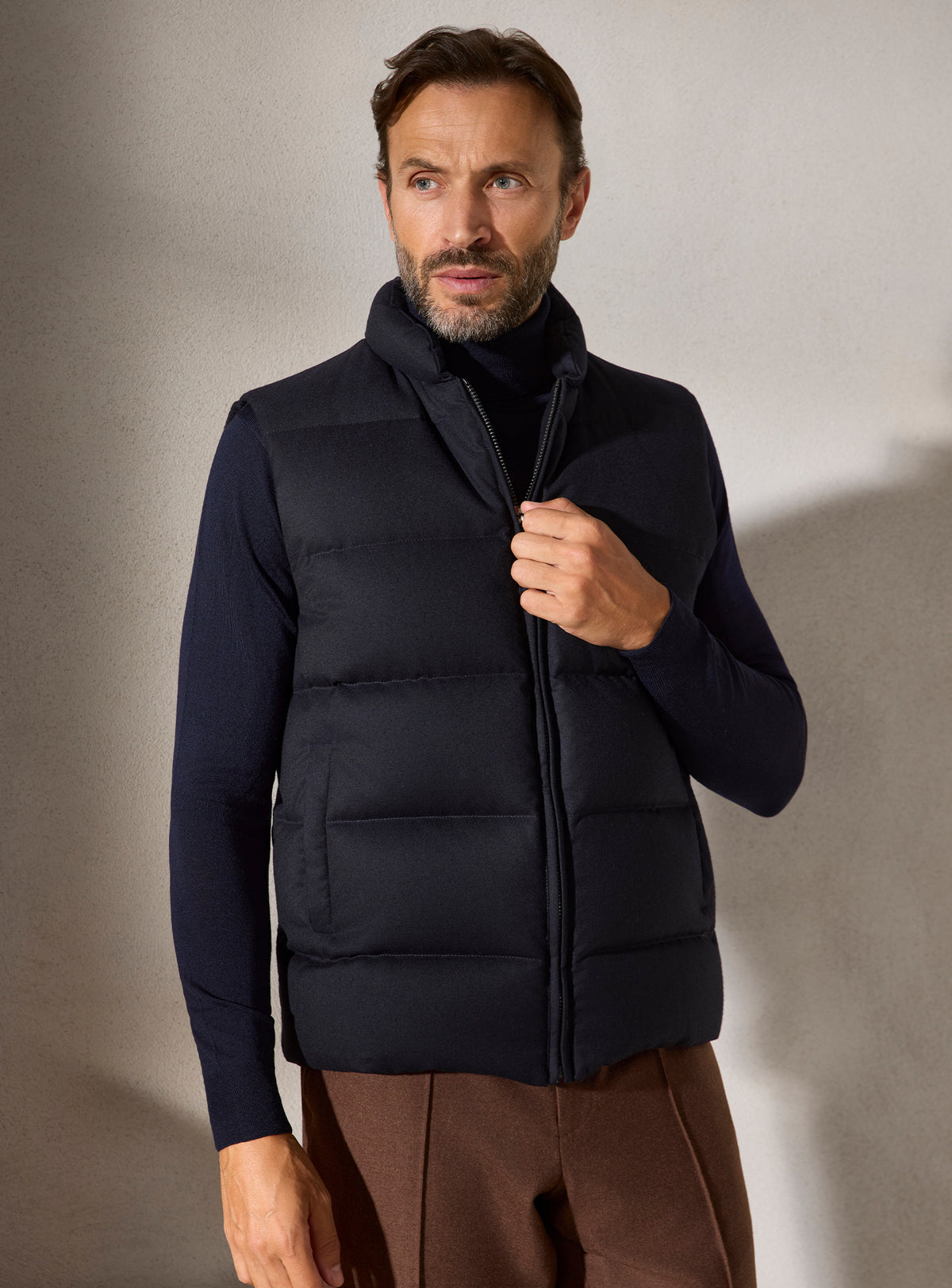 The Navy Quilted Gilet