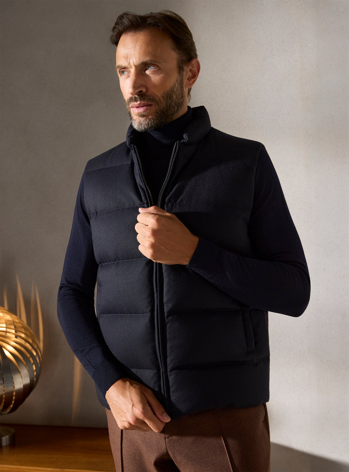The Navy Quilted Gilet