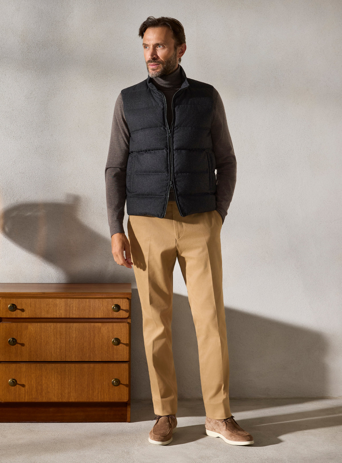 The Charcoal Quilted Gilet