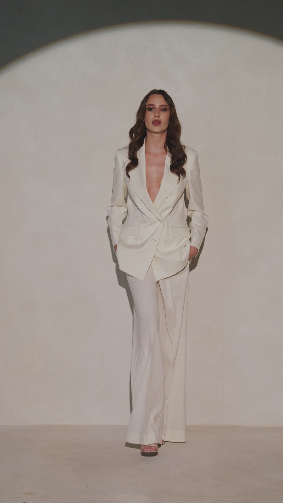 Consiglieri The Riviera Suit women's ensemble with a fitted blazer and wide-leg trousers