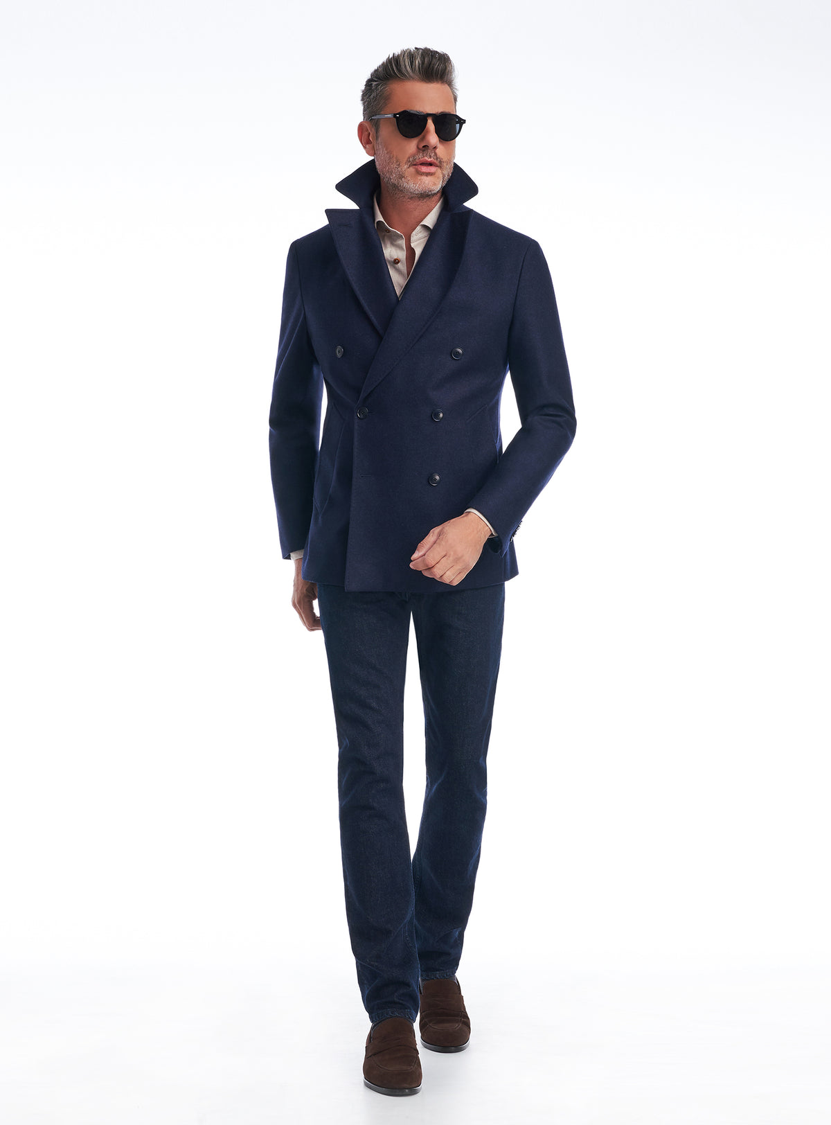 Consiglieri Zurich: double-breasted navy peacoat