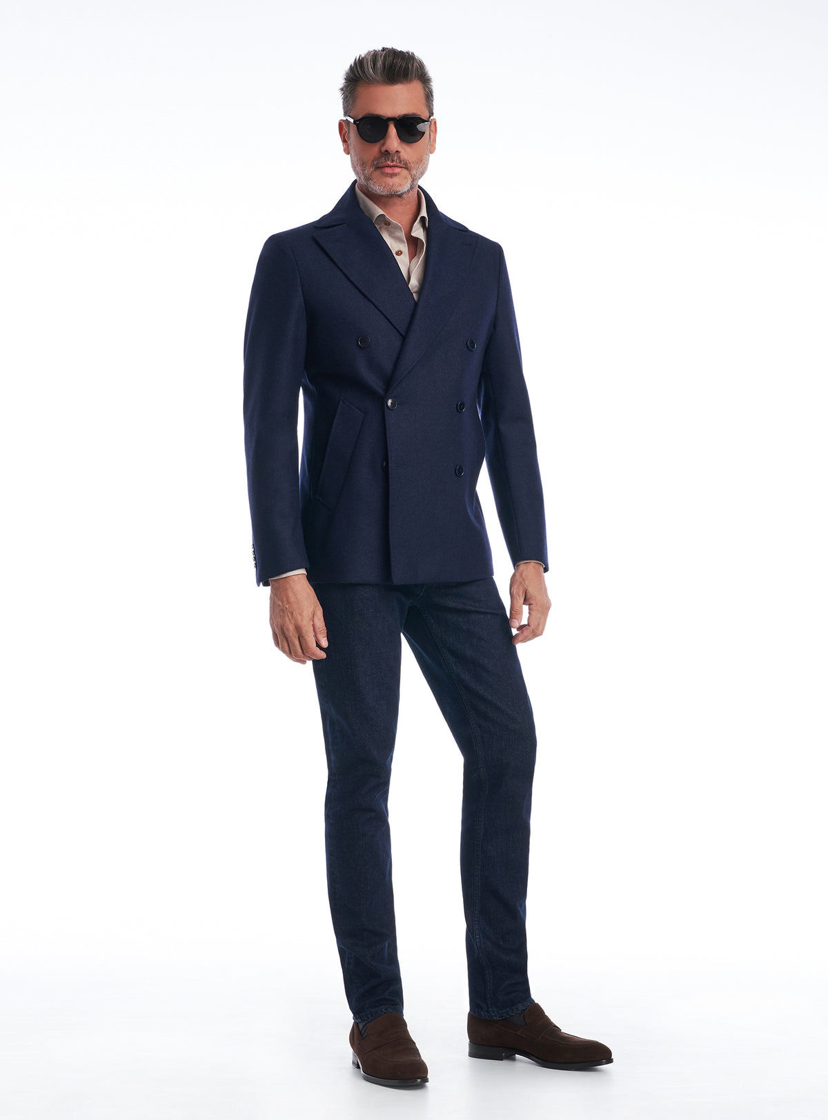 Consiglieri Zurich: double-breasted navy peacoat