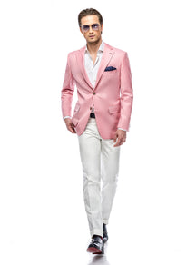 Consiglieri Positano: pink jacket with white trousers