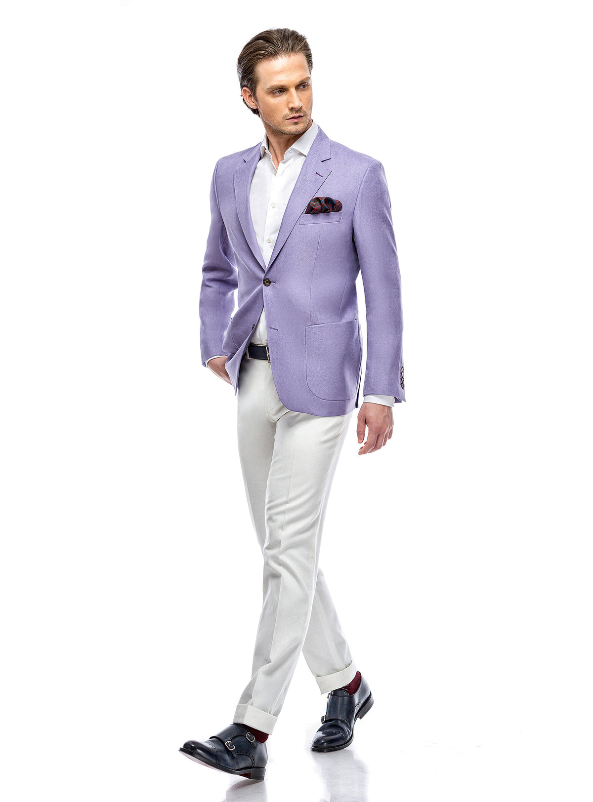 Consiglieri Palermo: lilac jacket with white trousers